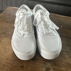 VANS white OLD SKOOL STACKED SHOE size 7.5 womens